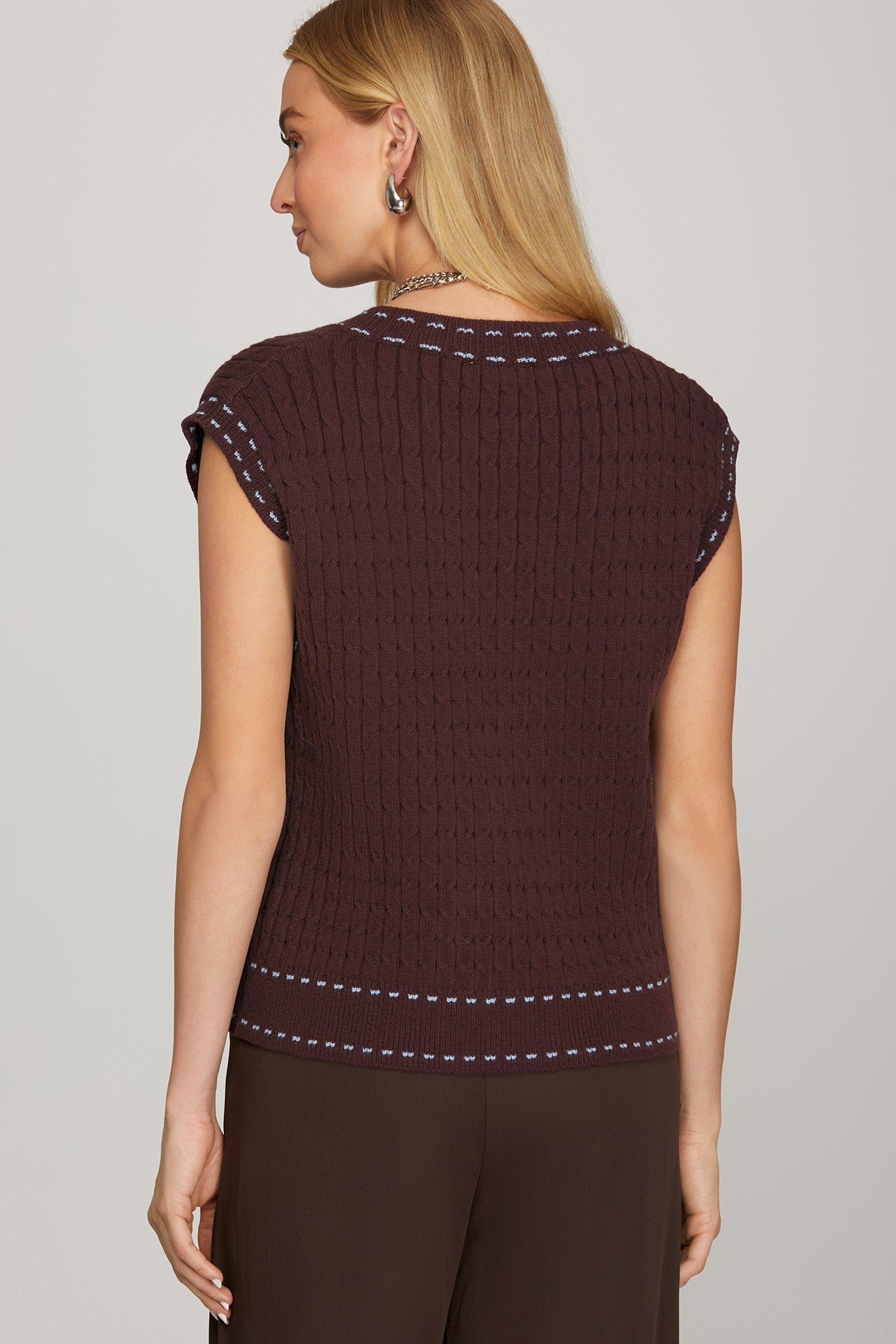 Chestnut Stitch Sweater Vest