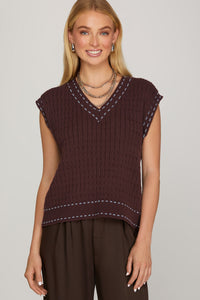 Chestnut Stitch Sweater Vest