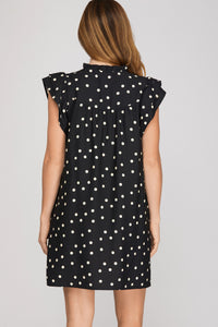Black Polka Dot Mini Dress