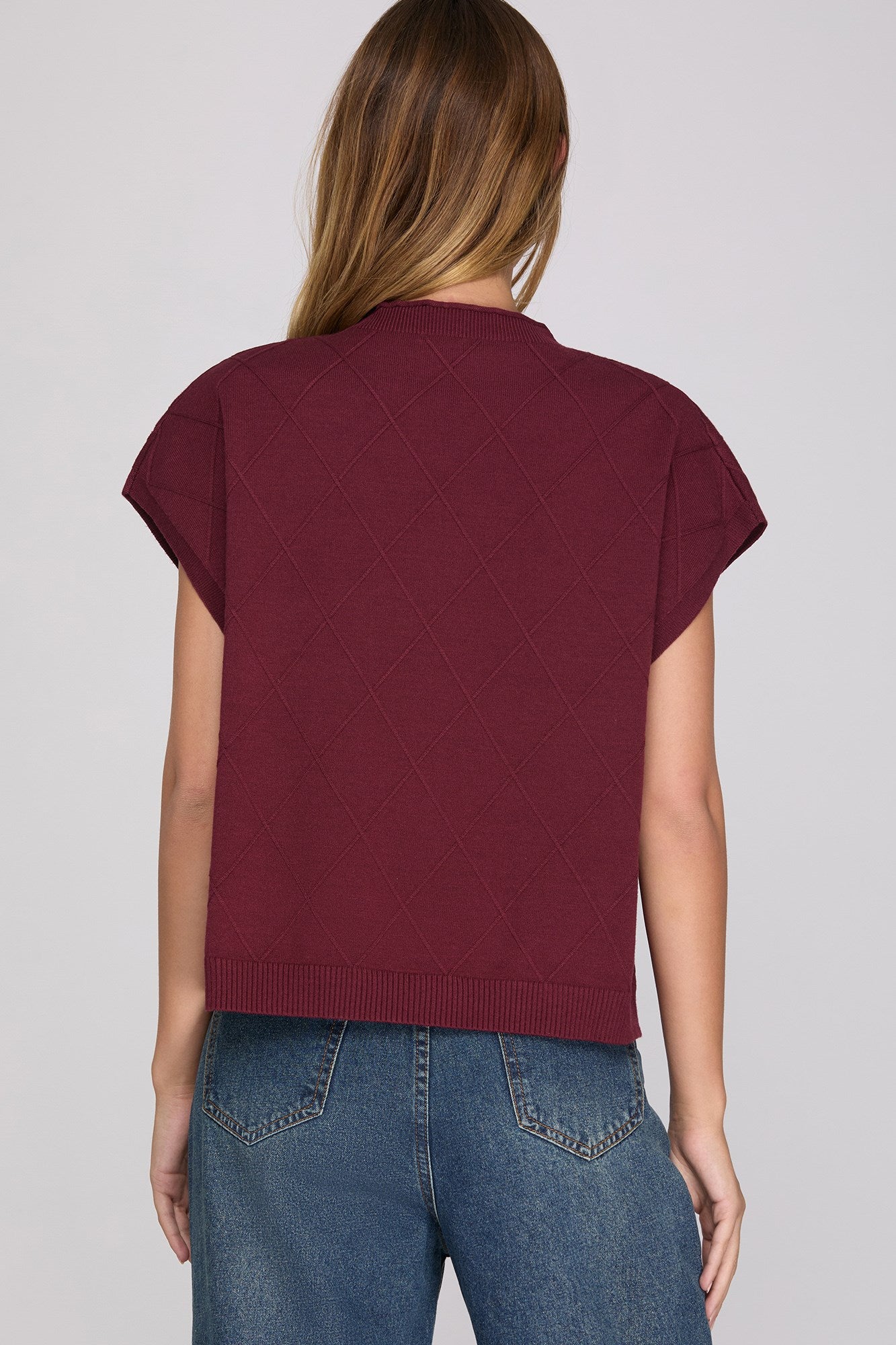 Wine Mock Sweater
