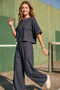 Denim Knit Set