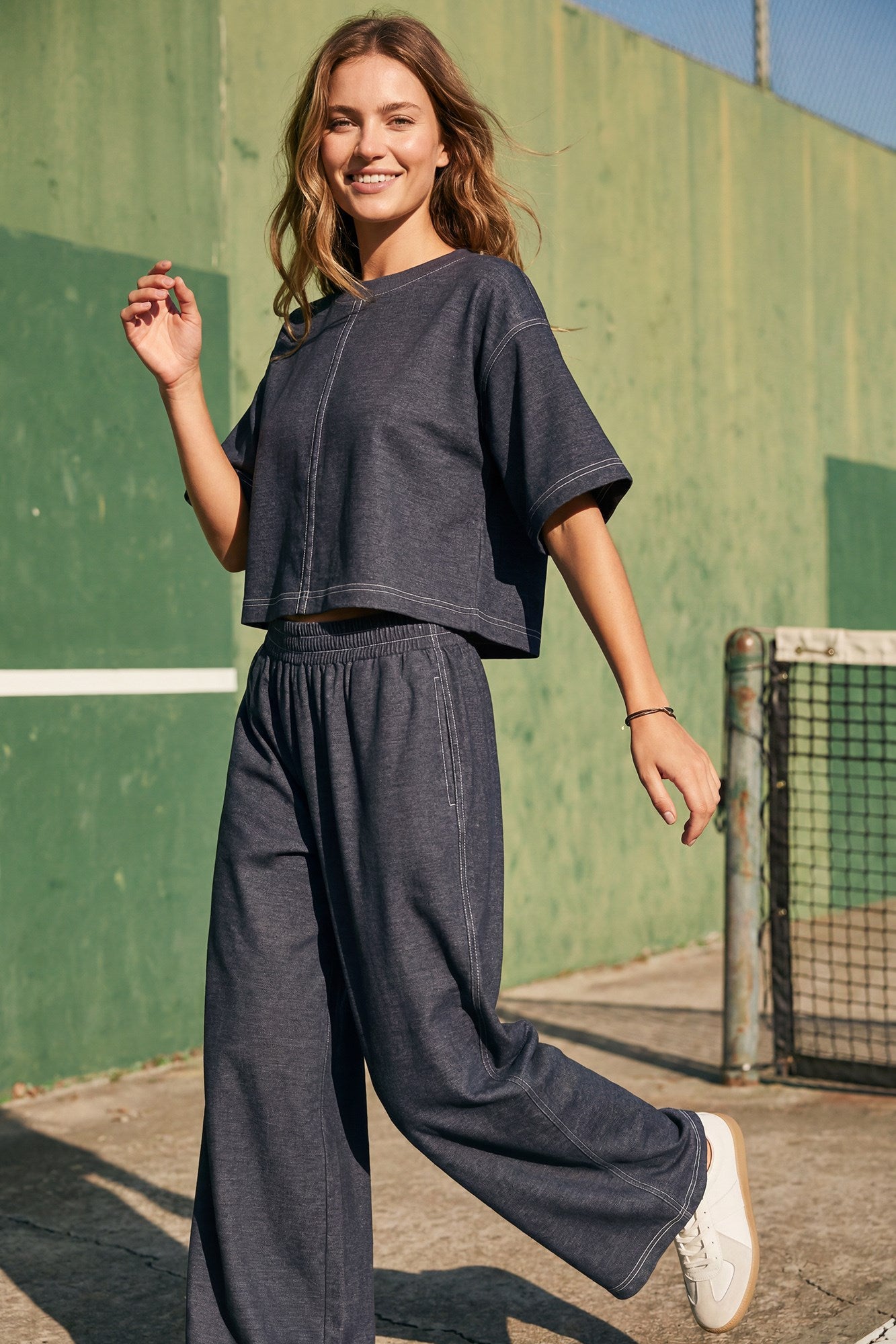 Denim Knit Set