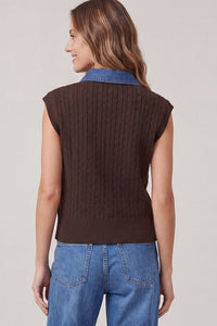 Denim & Cable Sweater