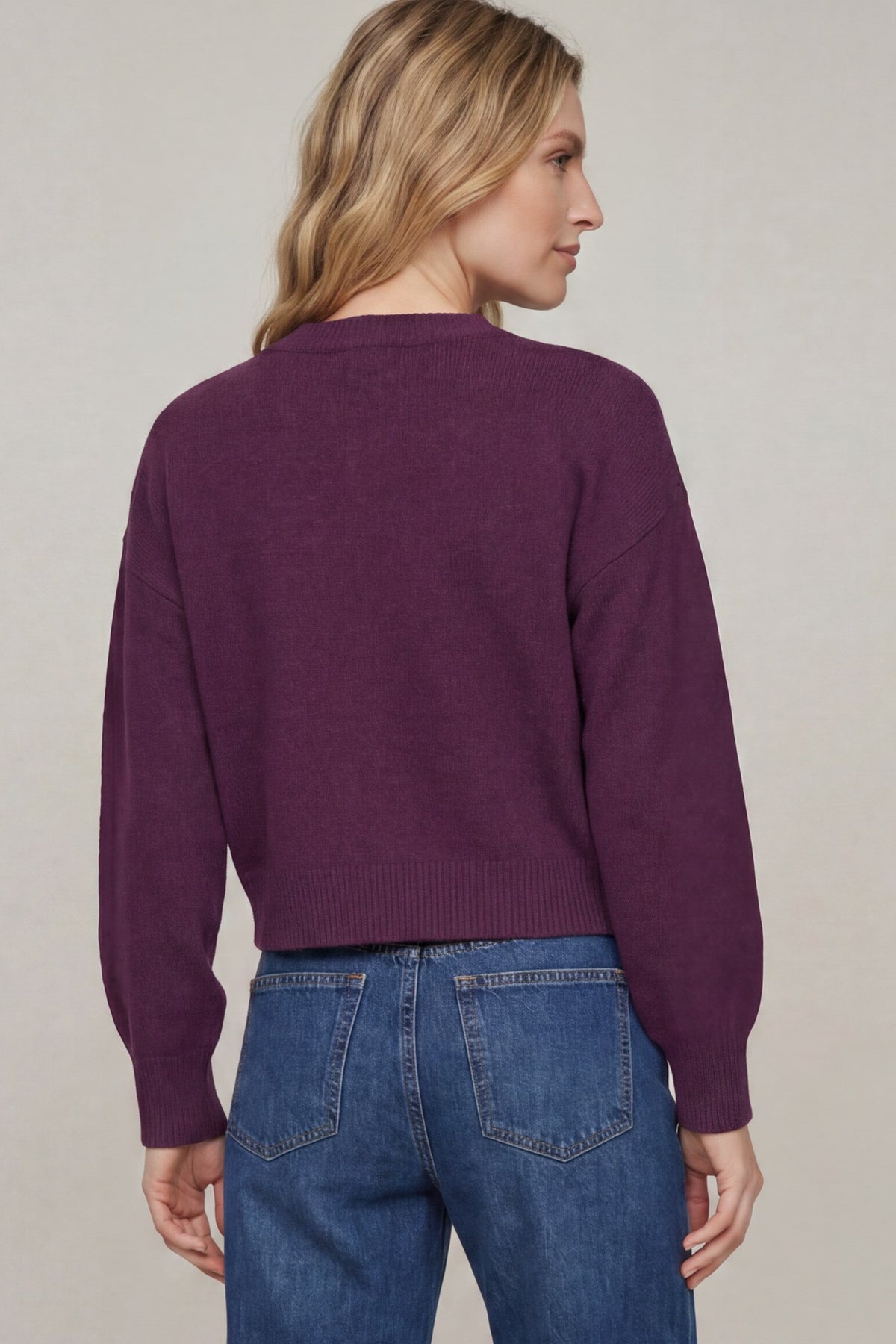 Plum Sweater Cardigan