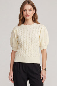 Cream Pearl Cable Sweater