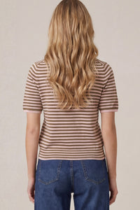 Pink & Mocha Stripe Sweater