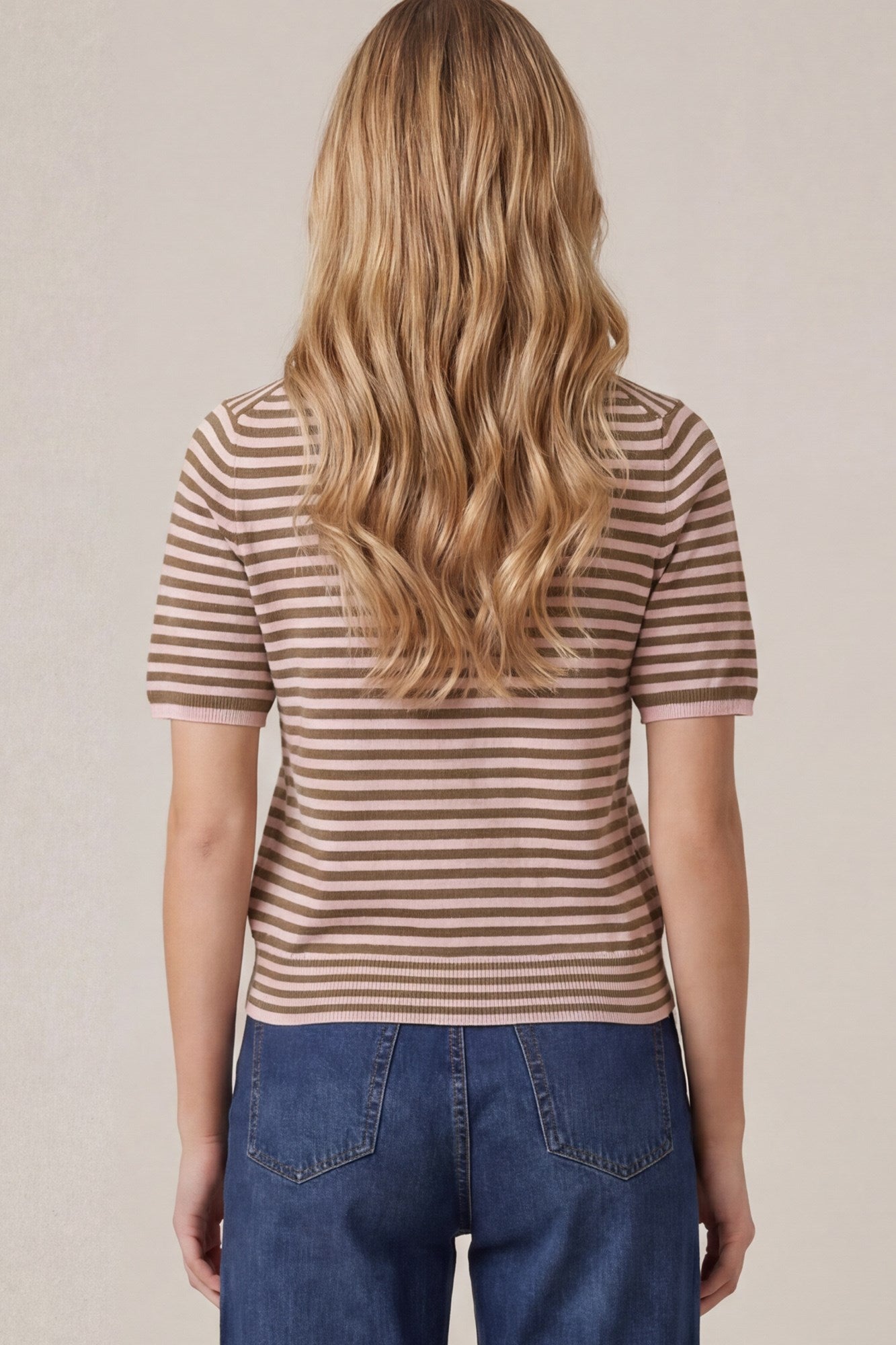 Pink & Mocha Stripe Sweater