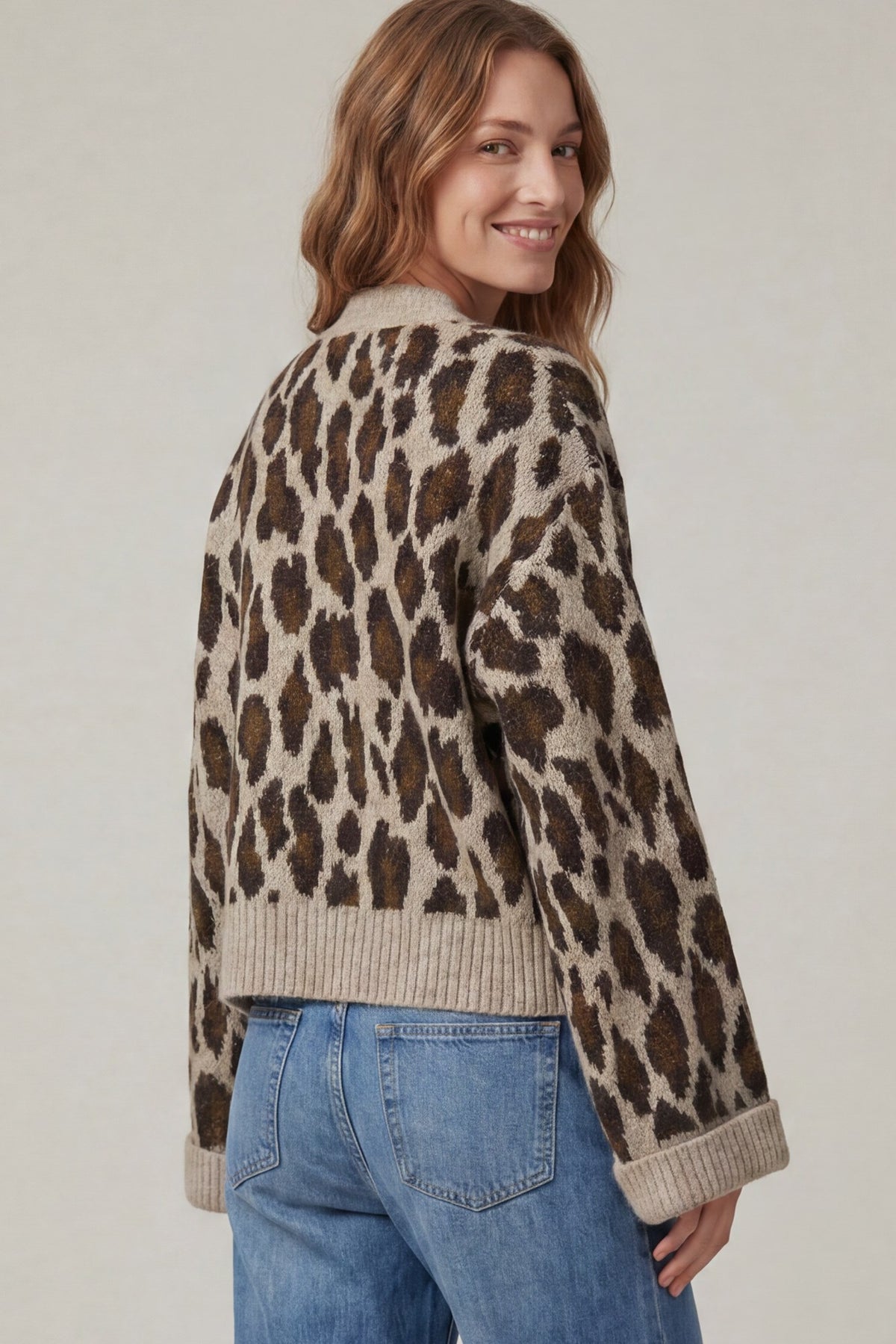 Animal Print Cardigan