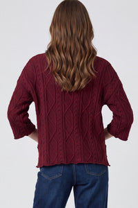 Wine Cable Sweater