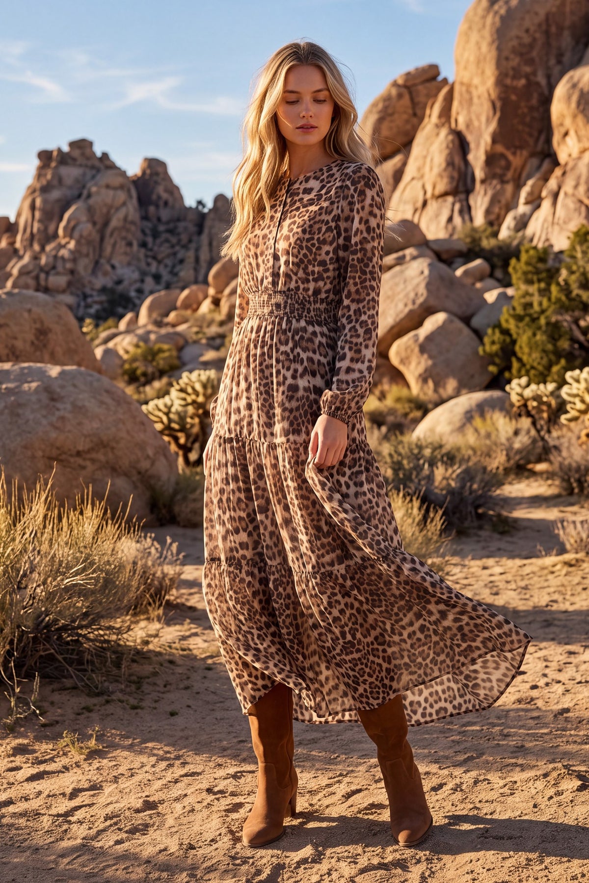 Animal Tiered Maxi