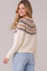 Cream Nordic Cardigan