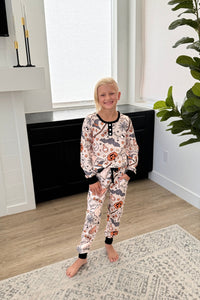 PREORDER: Matching Halloween Jogger Pajama Set in Four Prints