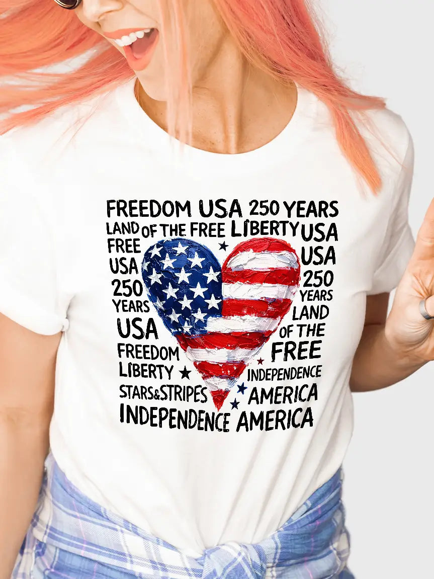 Freedom Heart Bling Tee