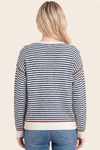 Denim Stripe Sweater