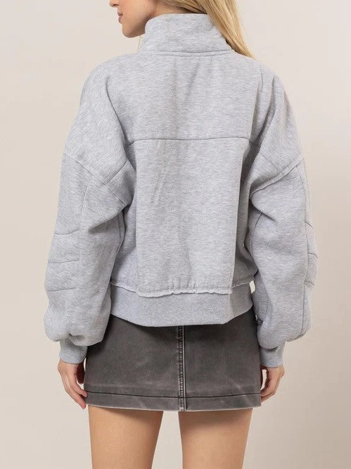 Grey Grommet Pullover