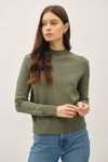 Olive Mock Sweater