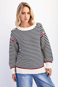Black Stripe Oversize Sweater