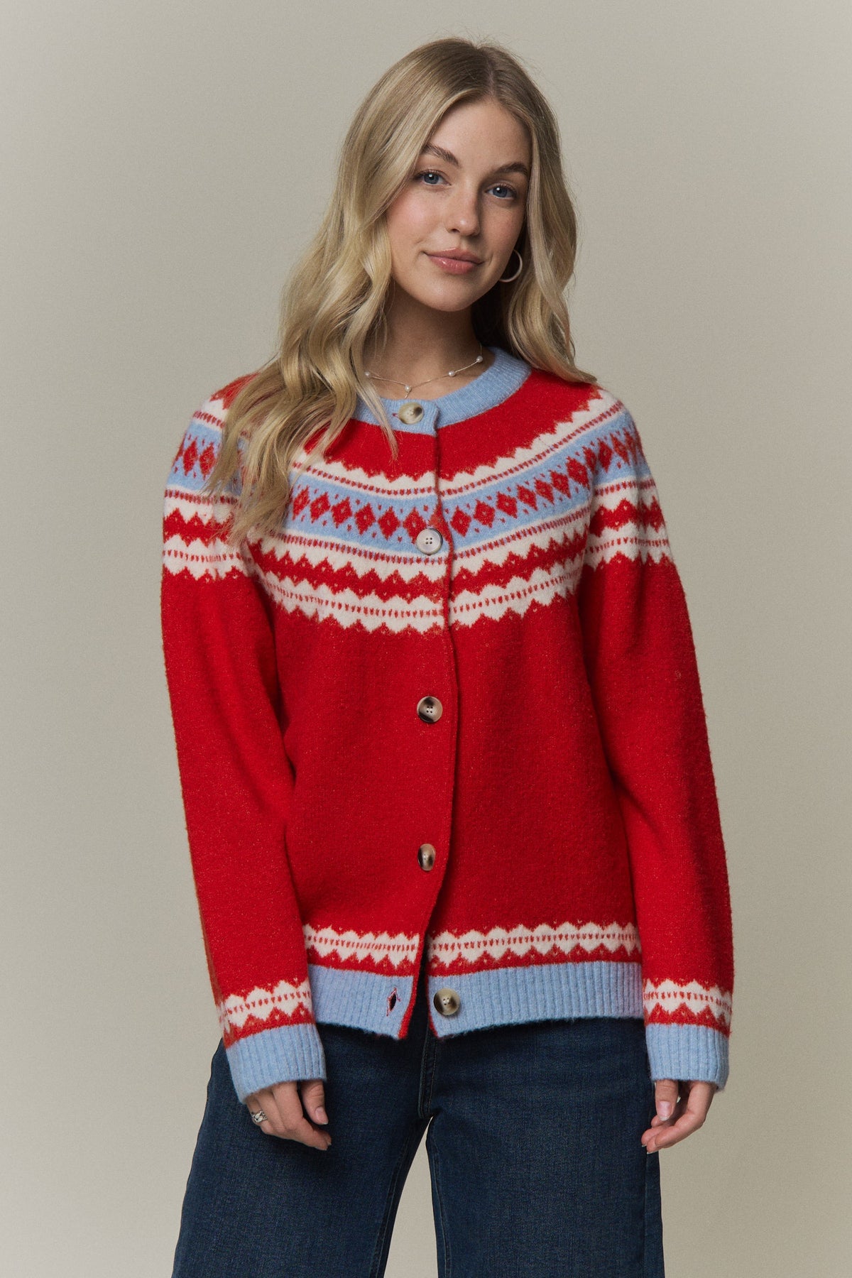 Red Fair Isle Sweater
