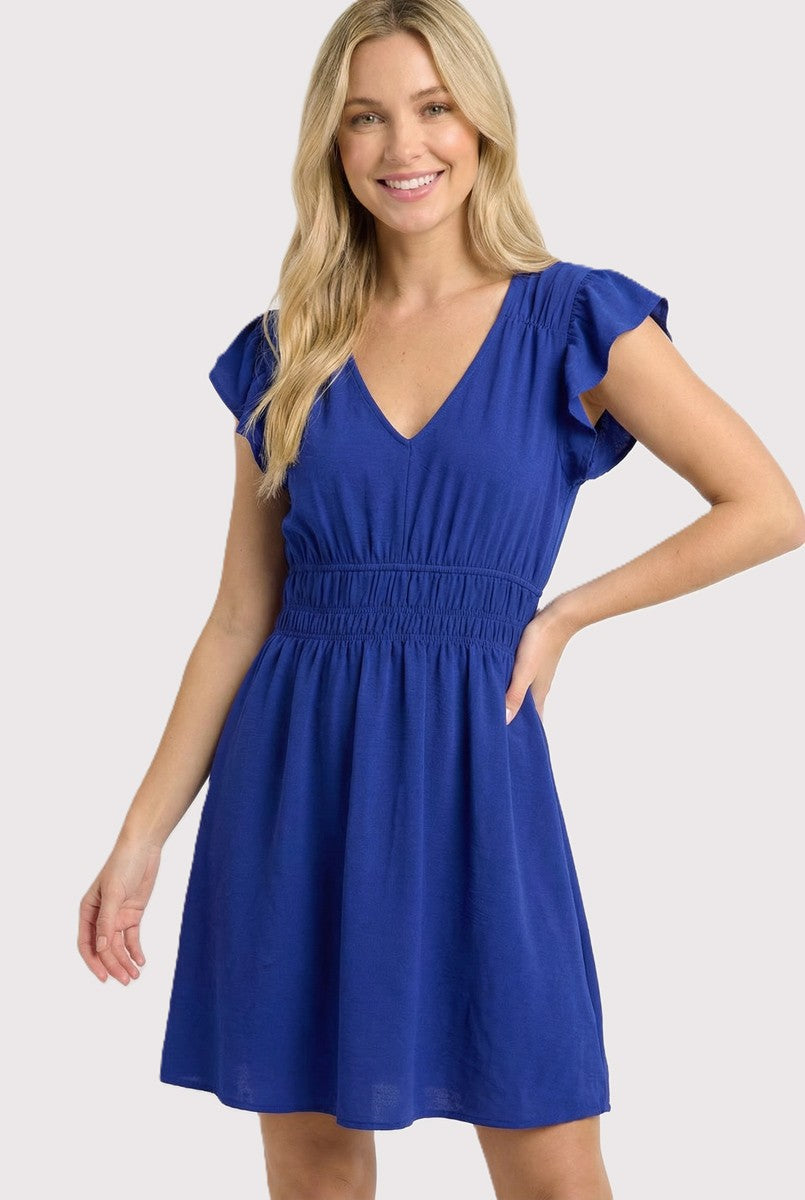 Royal Double V Dress