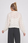 Cream Burnout Blouse