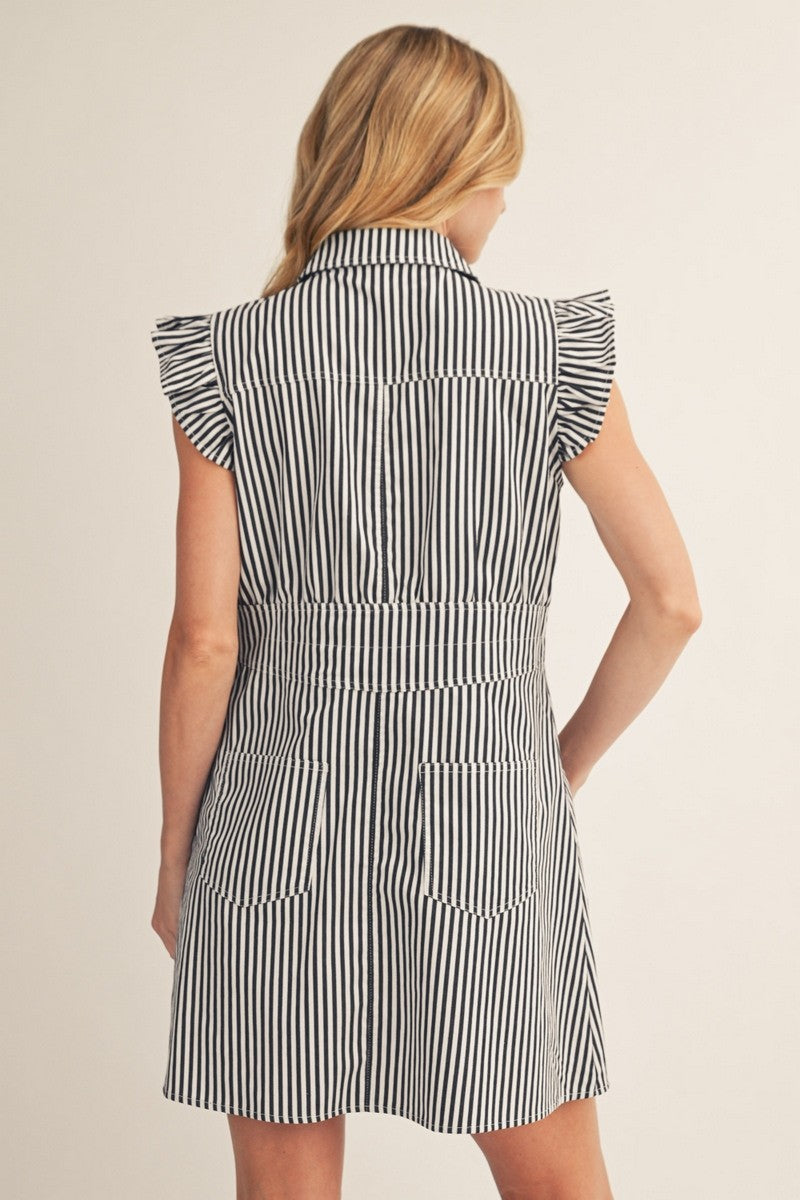 Denim Stripe Buttondown Dress