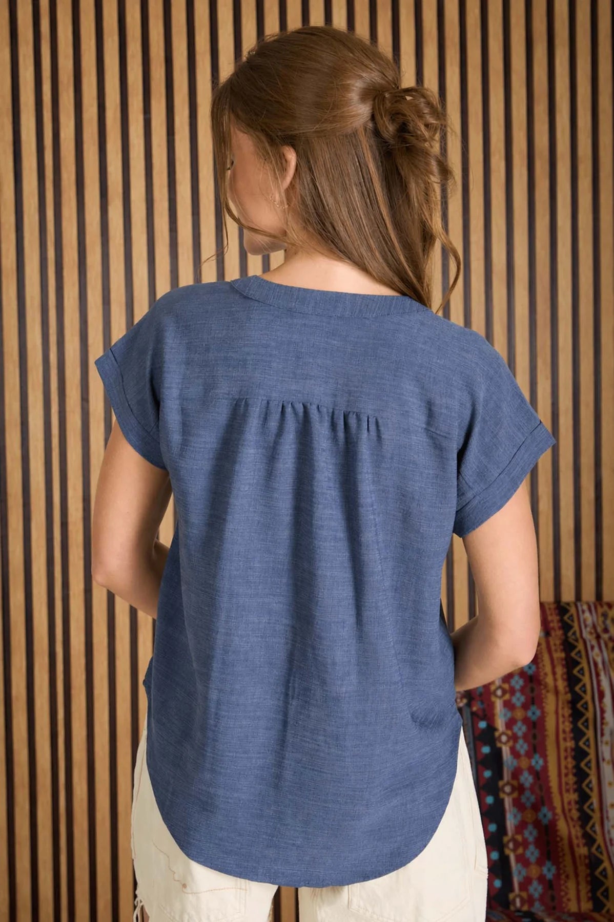 Split Neckline Buttondown