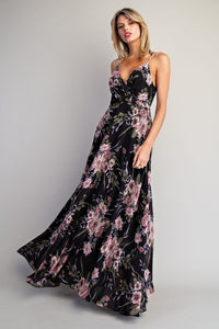 Black Floral Maxi