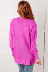 Everything Layer Waffle Knit Open Front Cardigan in Bright Mauve