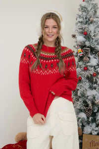 Red Fair Isle Sweater