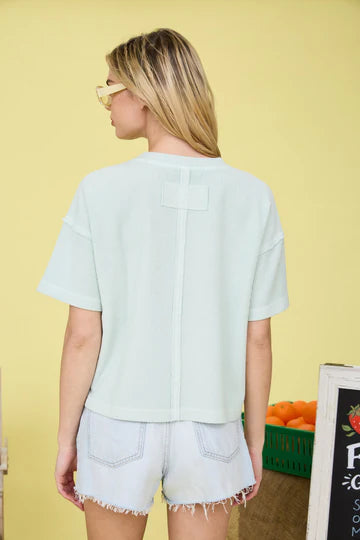 Mint Ribbed Top