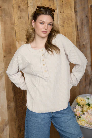 Ribbed Henley