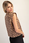 Leopard Sleeveless Sweater