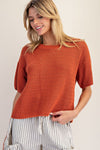 Clay Waffle Knit Sweater