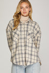 Cream Plaid Shacket