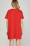 Red Flag Bow Dress