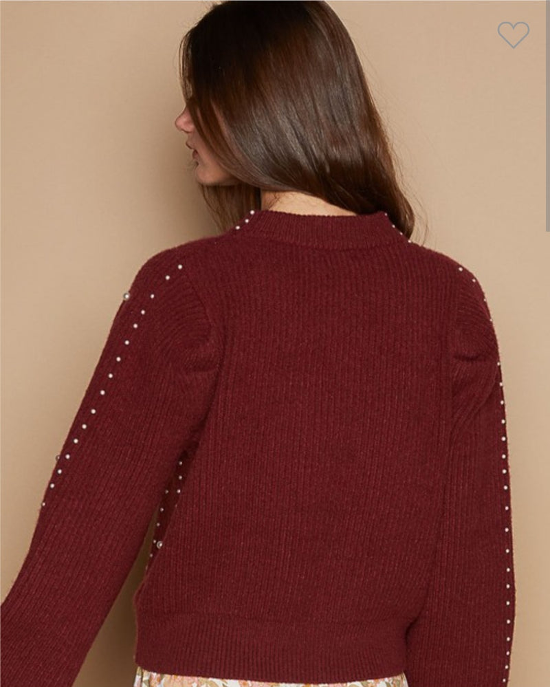 Wine Pearl Sweater