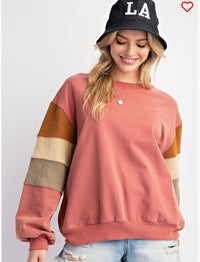 Mauve Mineral Wash Pullover