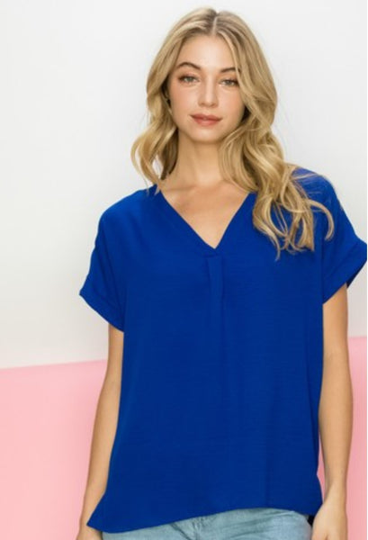 Royal Relaxed V-neck Top