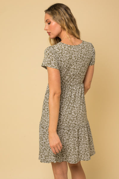 Sage White Tier Dress