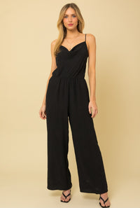 Black Spaghetti Strap Jumpsuit