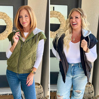 PREORDER: Cheyenne Hooded Puffer Vest in Two Colors