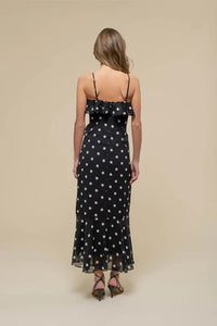 Black Polka Dot Midi