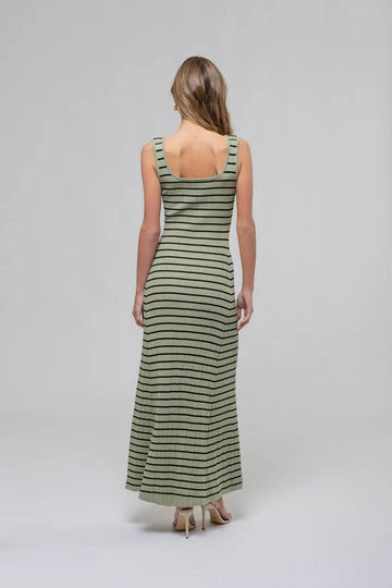 Olive Ribbed Maxi