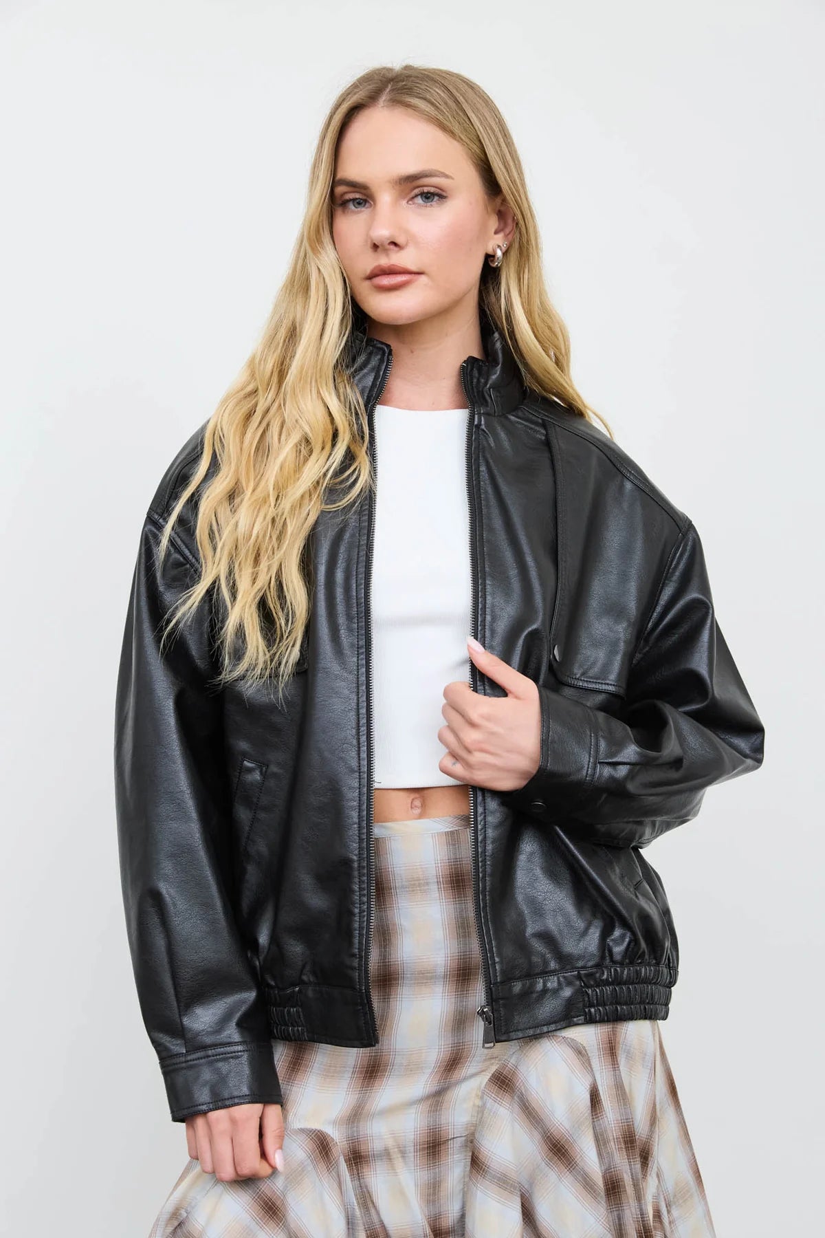 Black Faux Leather Jacket