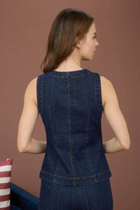 Denim Buttondown Vest