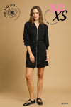Black Luxeknit Zip Up Mini