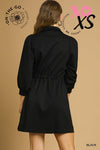 Black Luxeknit Zip Up Mini
