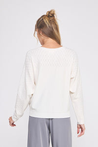 Cream Pointelle Sweater