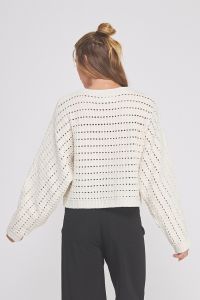 Cream Chenille Crop