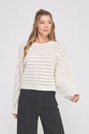 Cream Chenille Crop